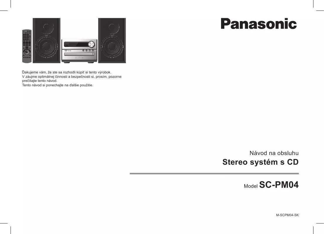 Mode d'emploi PANASONIC SC-PM04