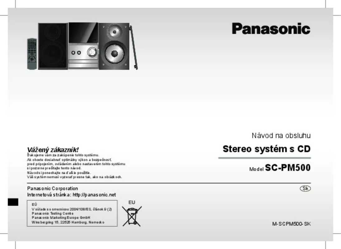 Mode d'emploi PANASONIC SC-PM500EP