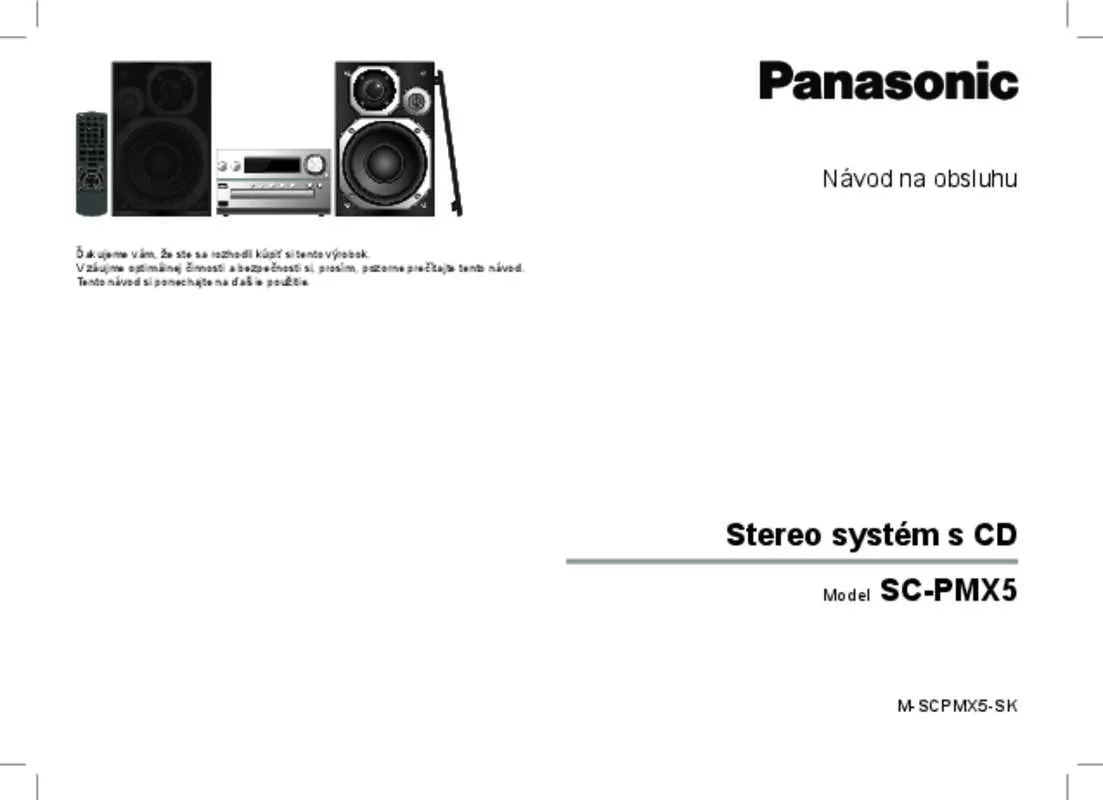 Mode d'emploi PANASONIC SC-PMX5