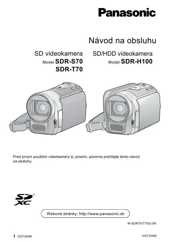 Mode d'emploi PANASONIC SDR-S70EP