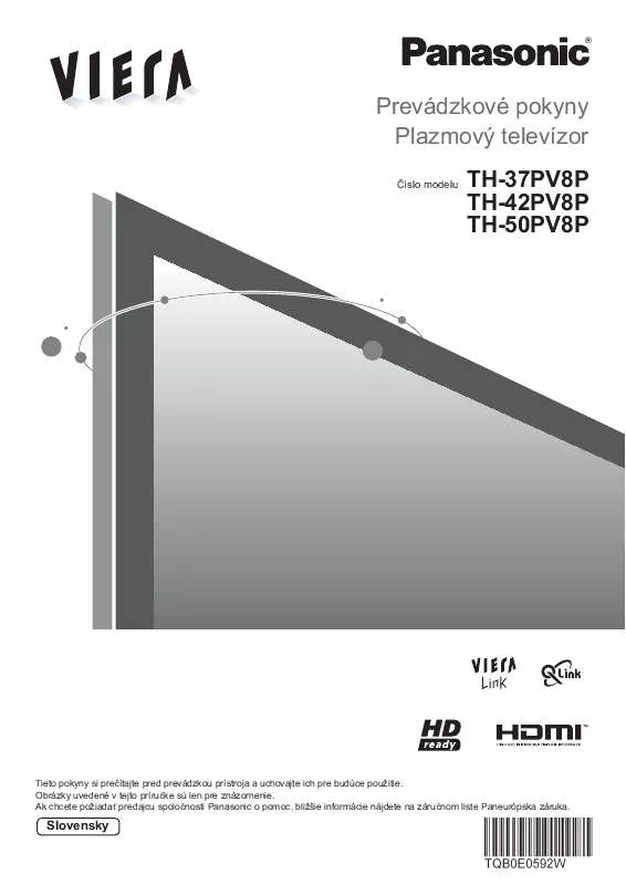 Mode d'emploi PANASONIC TH37PV8P