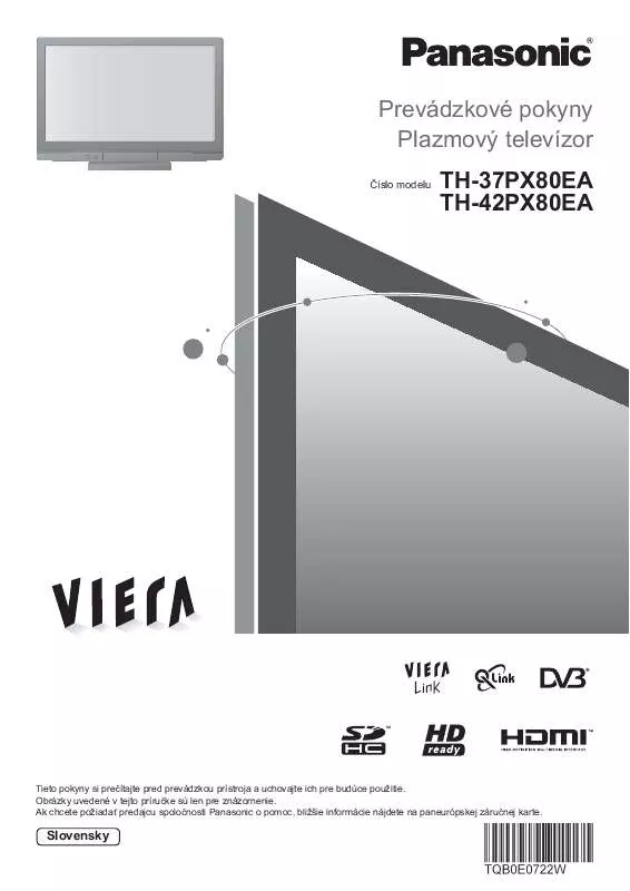 Mode d'emploi PANASONIC TH42PX80EA