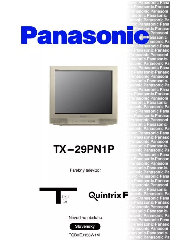 Mode d'emploi PANASONIC TX-29PN1P