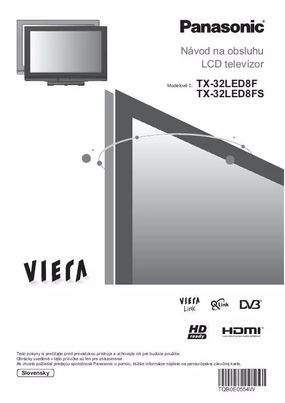 Mode d'emploi PANASONIC TX32LED8FS