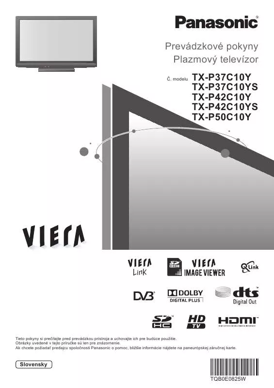 Mode d'emploi PANASONIC TXP37C10YS