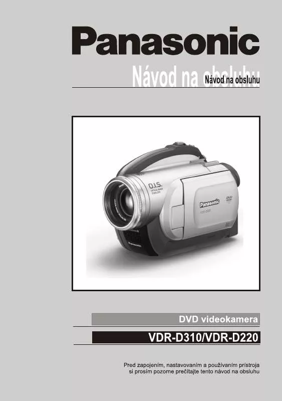 Mode d'emploi PANASONIC VDRD310EP