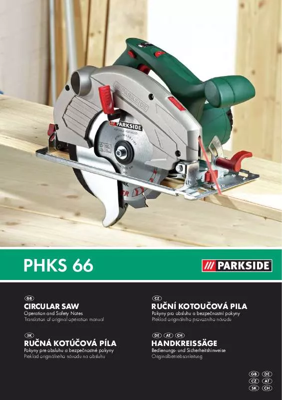 Mode d'emploi PARKSIDE KH 3026 CIRCULAR SAW