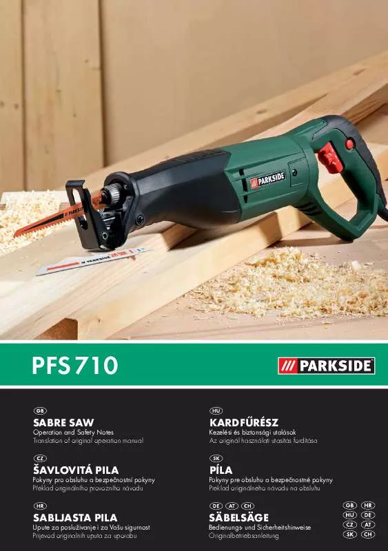 Mode d'emploi PARKSIDE KH 3052 SABRE SAW