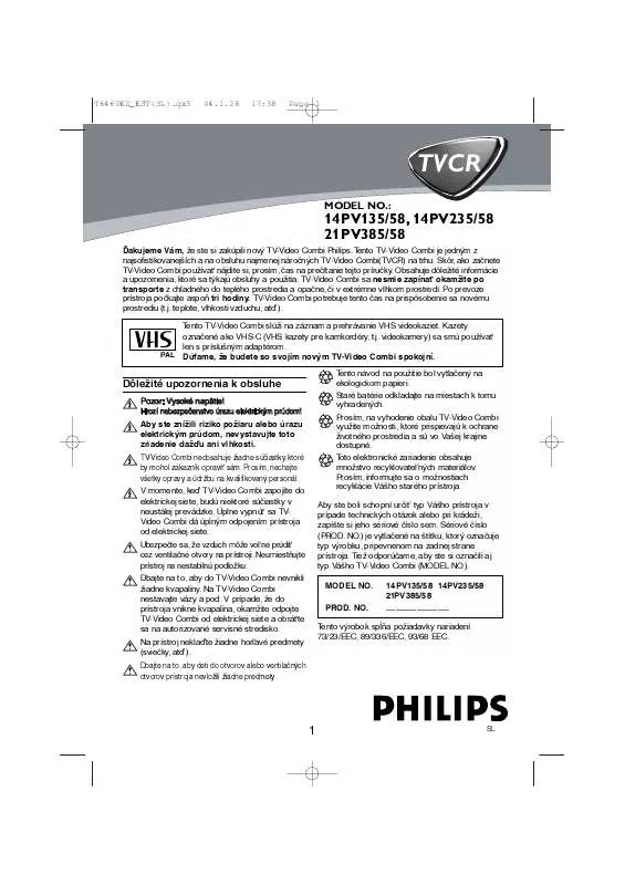 Mode d'emploi PHILIPS 14PV135