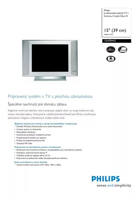 Mode d'emploi PHILIPS 15HF8442