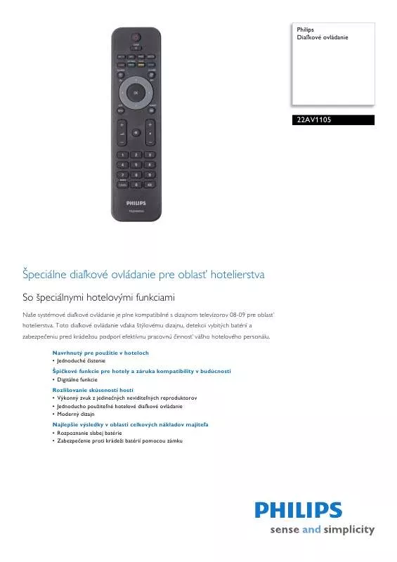 Mode d'emploi PHILIPS 22AV1105