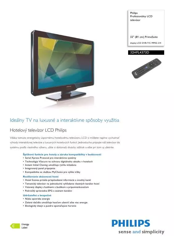 Mode d'emploi PHILIPS 32HFL4373D