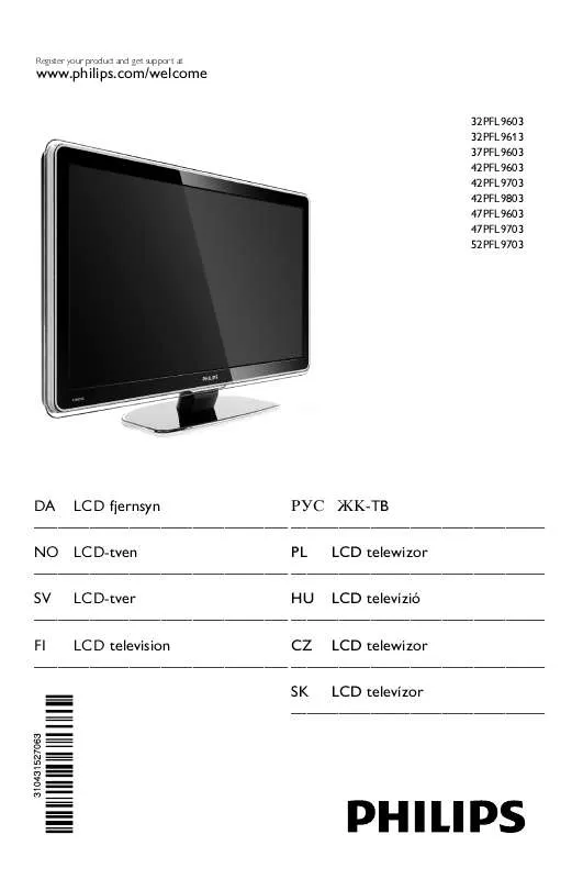 Mode d'emploi PHILIPS 32PFL9613D