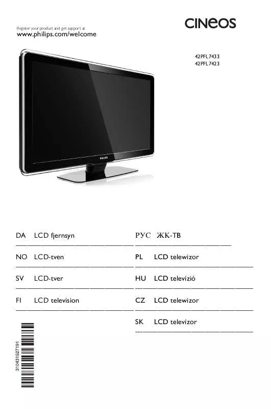 Mode d'emploi PHILIPS 42PFL7433D