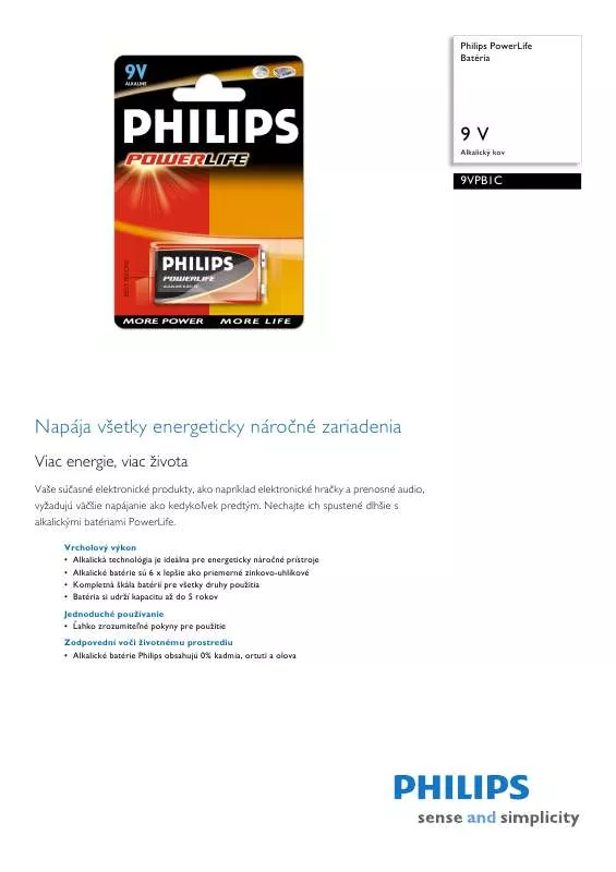 Mode d'emploi PHILIPS 9VPB1C