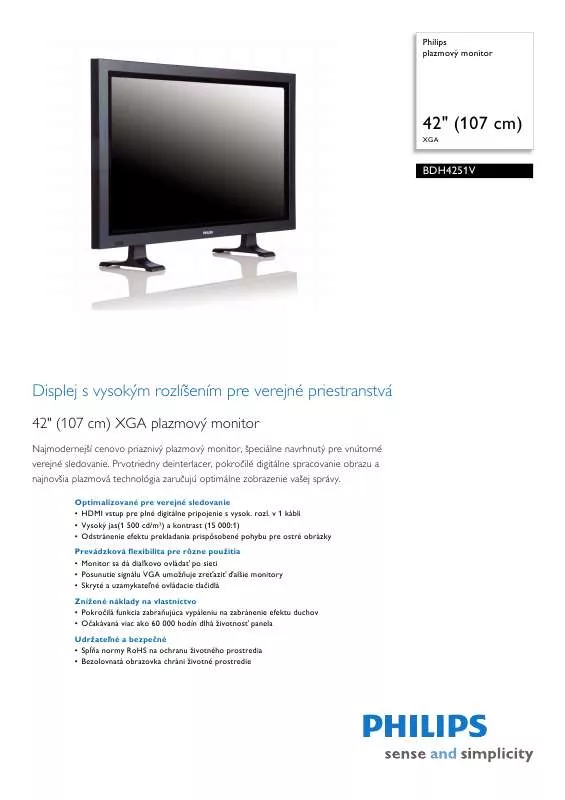 Mode d'emploi PHILIPS BDH4251V