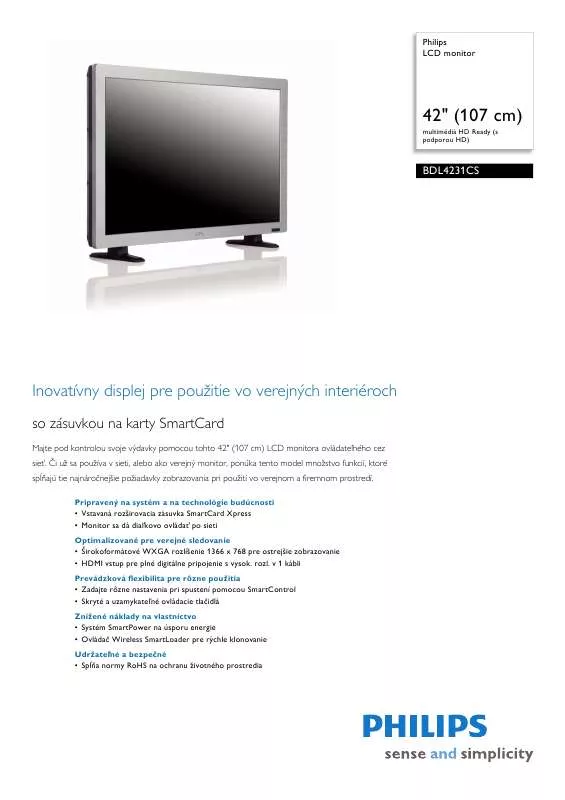 Mode d'emploi PHILIPS BDL4231CS