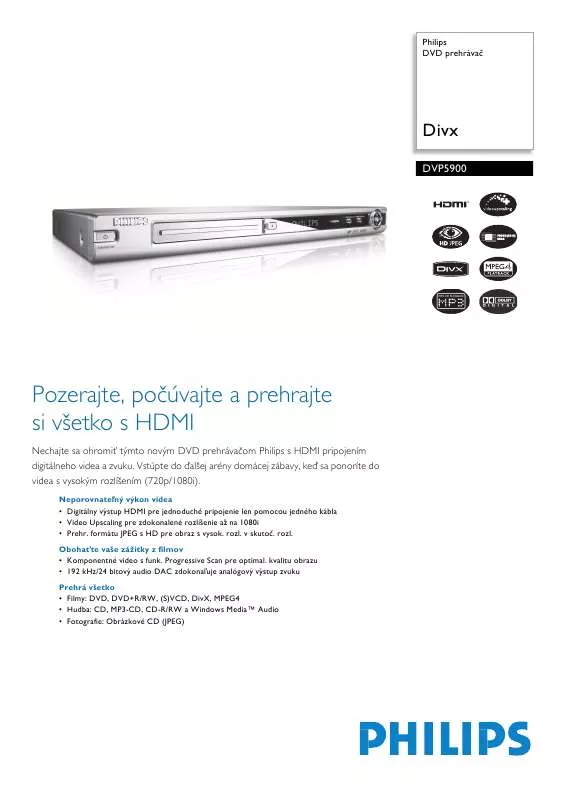 Mode d'emploi PHILIPS DVP5900