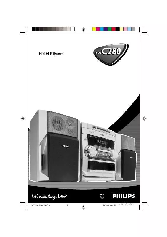 Mode d'emploi PHILIPS FW-C280