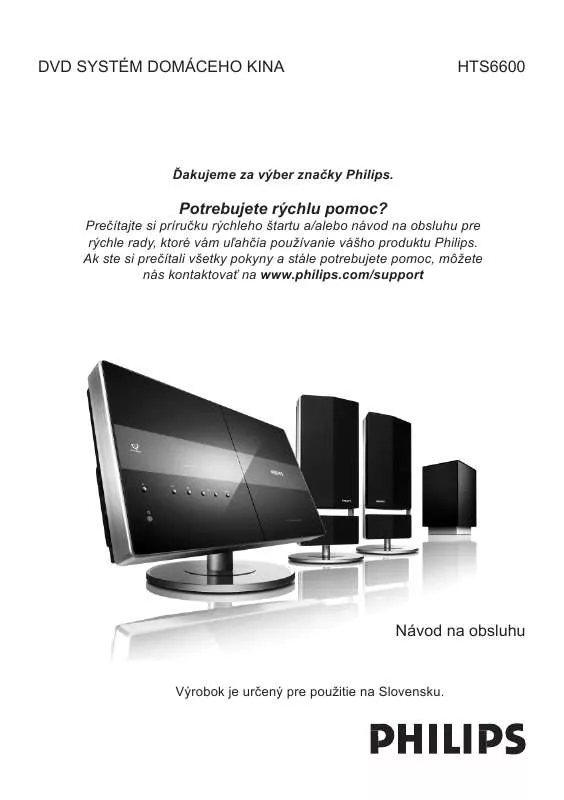 Mode d'emploi PHILIPS HTS6600