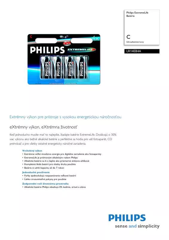 Mode d'emploi PHILIPS LR14EB4A