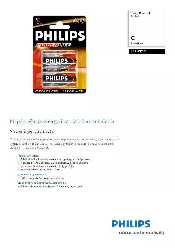 Mode d'emploi PHILIPS LR14PB2C