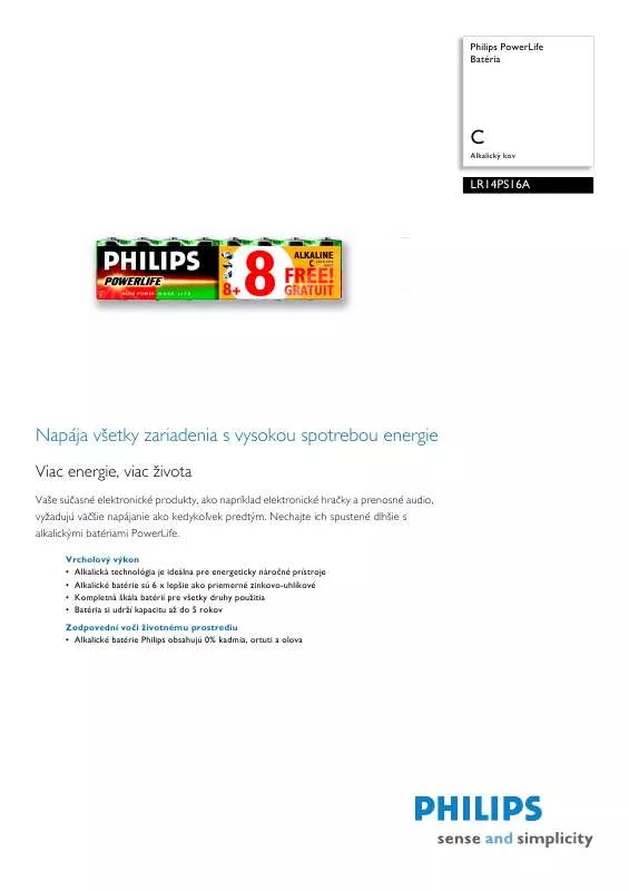 Mode d'emploi PHILIPS LR14PS16A