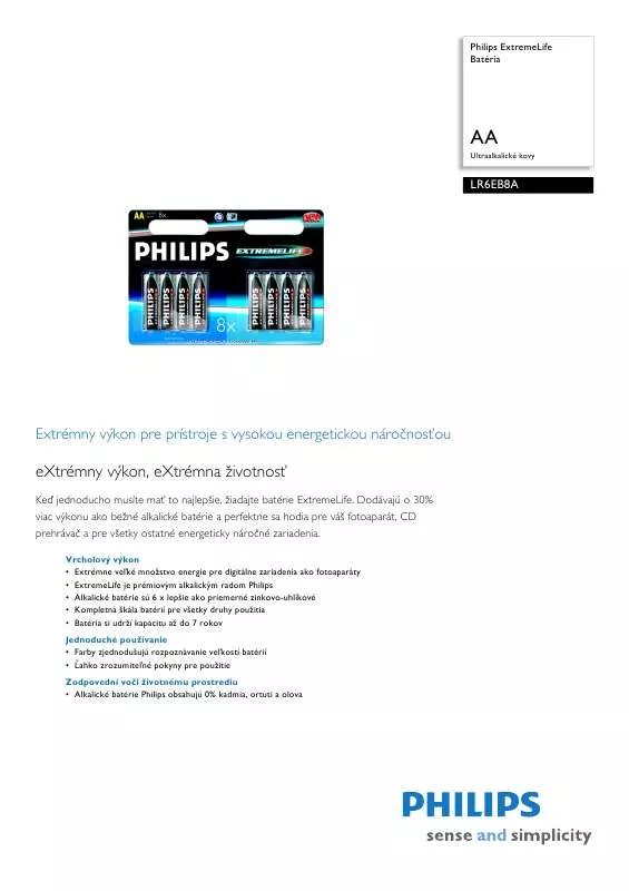 Mode d'emploi PHILIPS LR6EB8A