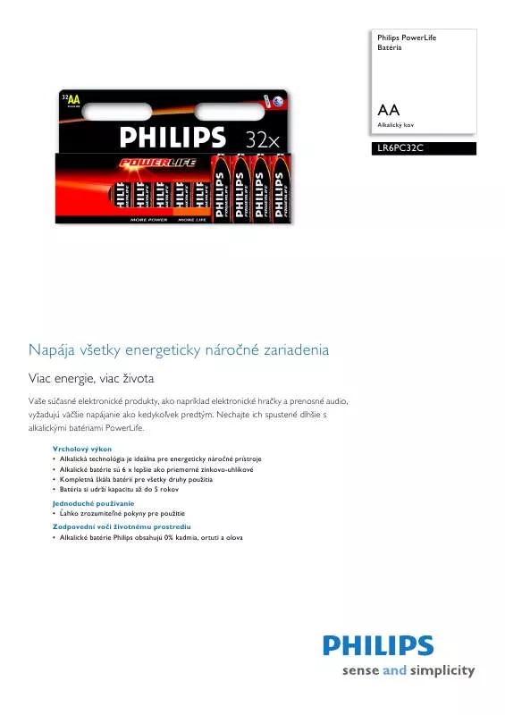 Mode d'emploi PHILIPS LR6PC32C