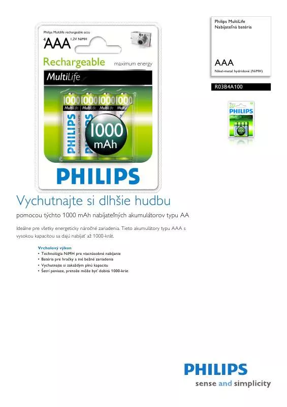 Mode d'emploi PHILIPS R03B4A100