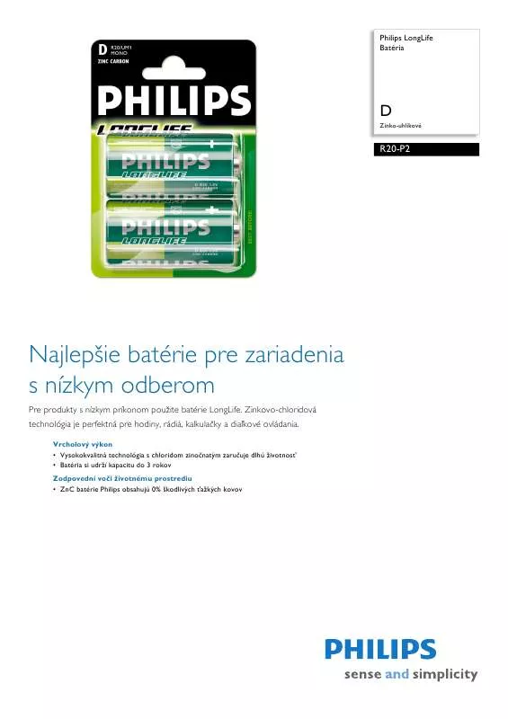 Mode d'emploi PHILIPS R20-P2