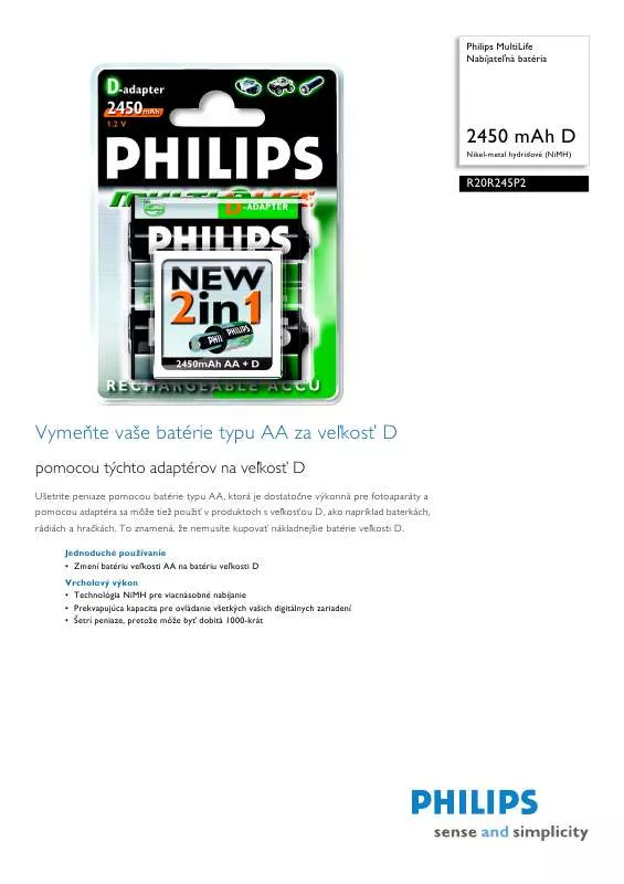 Mode d'emploi PHILIPS R20R245P2