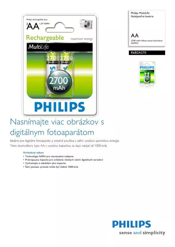 Mode d'emploi PHILIPS R6B2A270