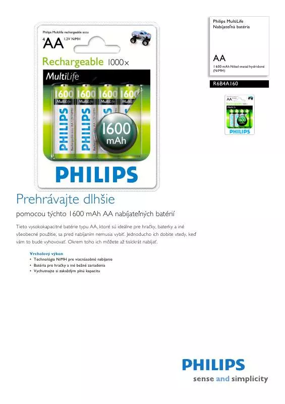 Mode d'emploi PHILIPS R6B4A160