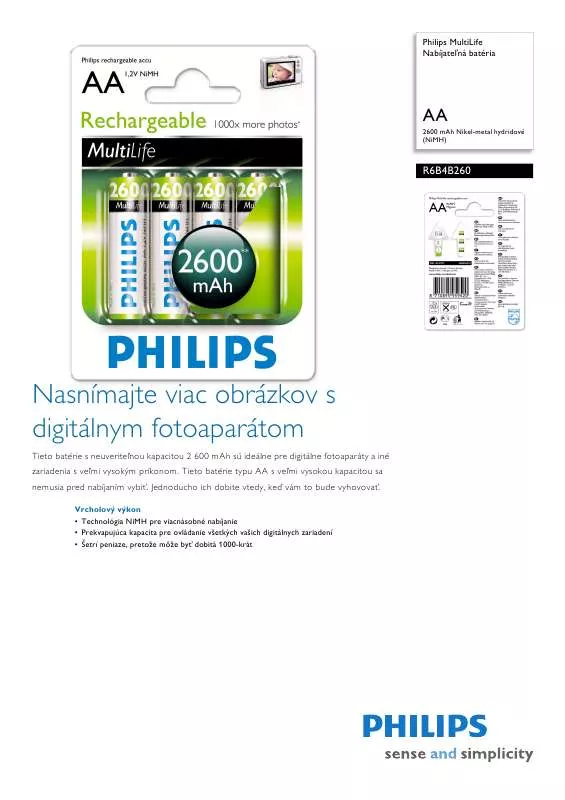 Mode d'emploi PHILIPS R6B4B260