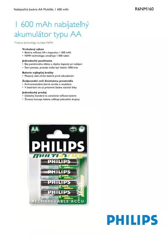 Mode d'emploi PHILIPS R6NM160