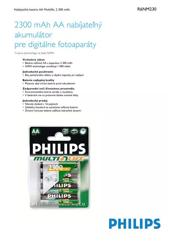 Mode d'emploi PHILIPS R6NM230