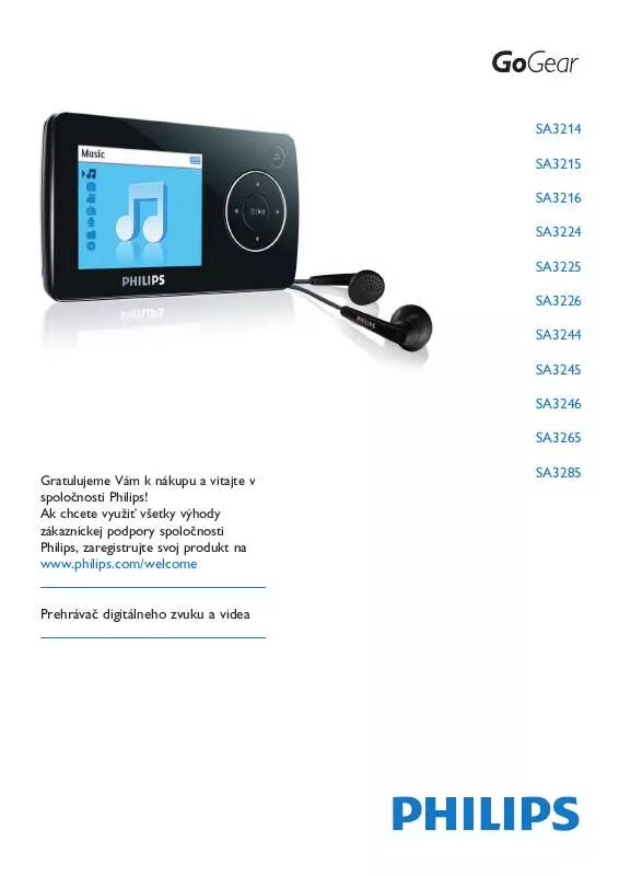 Mode d'emploi PHILIPS SA3245