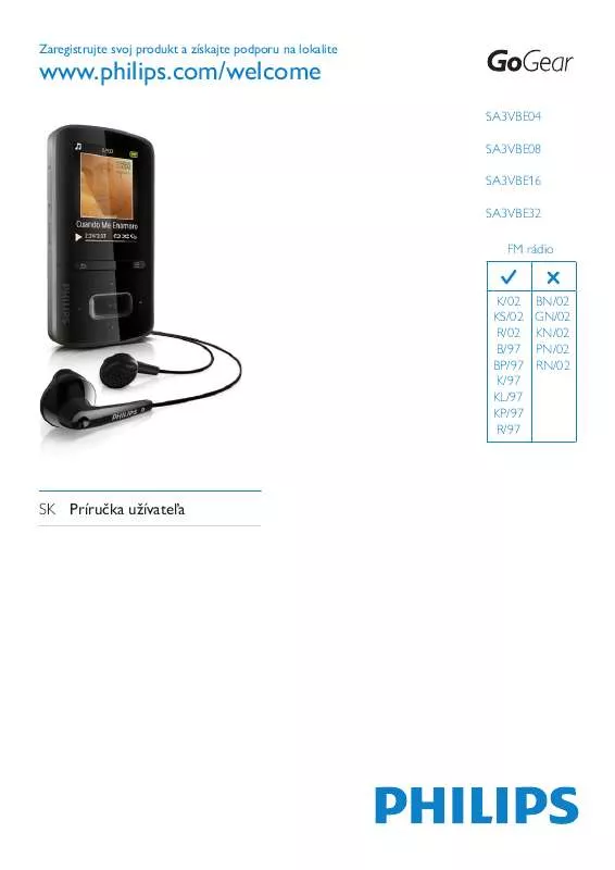 Mode d'emploi PHILIPS SA3VBE08RN