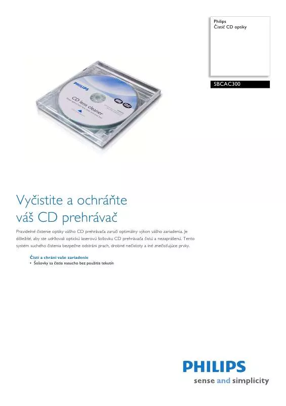 Mode d'emploi PHILIPS SBCAC300