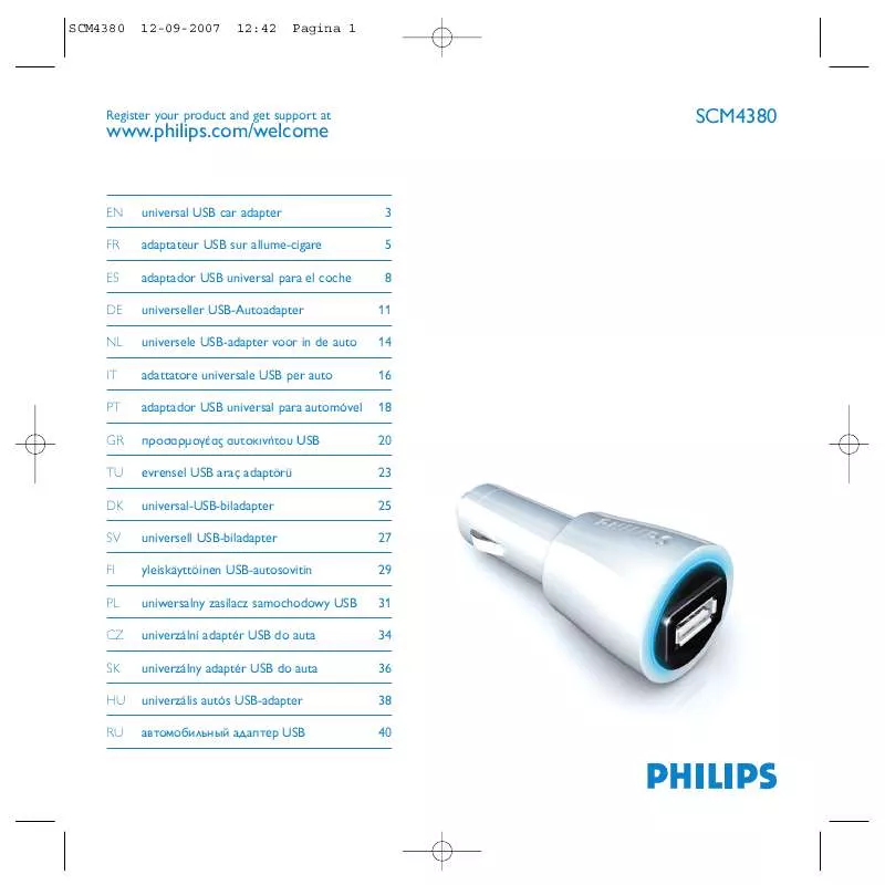 Mode d'emploi PHILIPS SCM4380