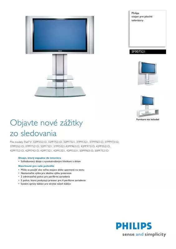 Mode d'emploi PHILIPS SF007521