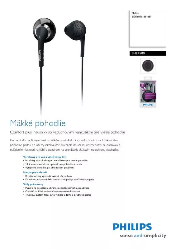 Mode d'emploi PHILIPS SHE-4500