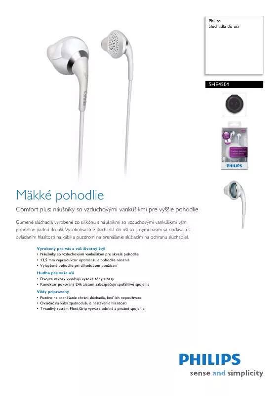 Mode d'emploi PHILIPS SHE-4501