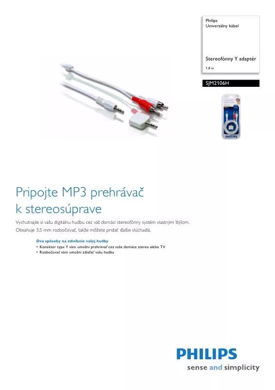 Mode d'emploi PHILIPS SJM2106H