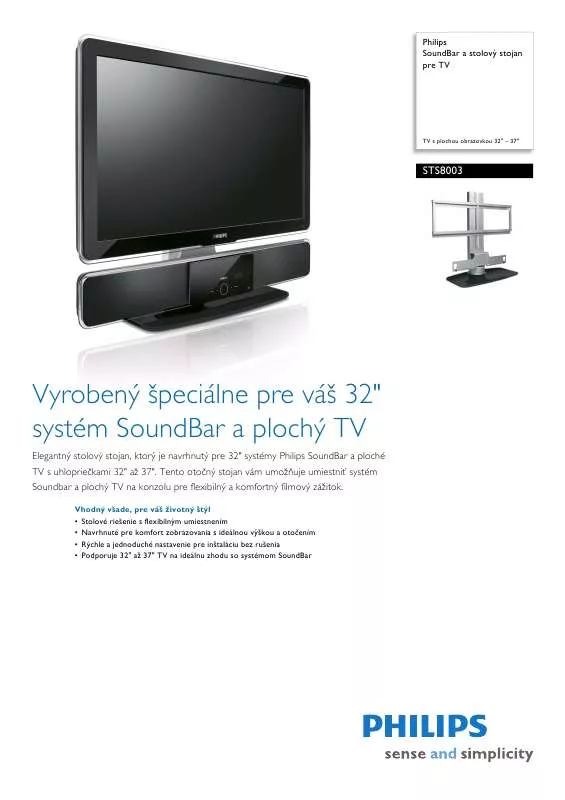 Mode d'emploi PHILIPS STS8003