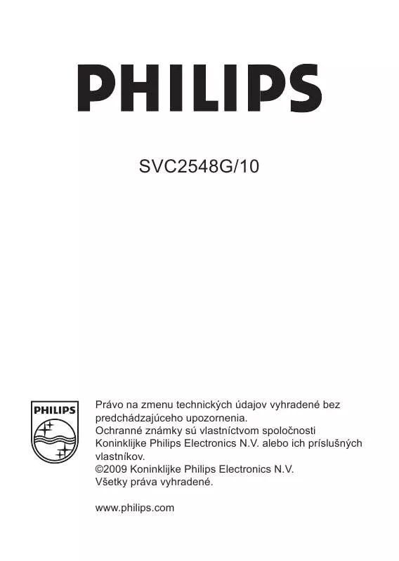 Mode d'emploi PHILIPS SVC2548G