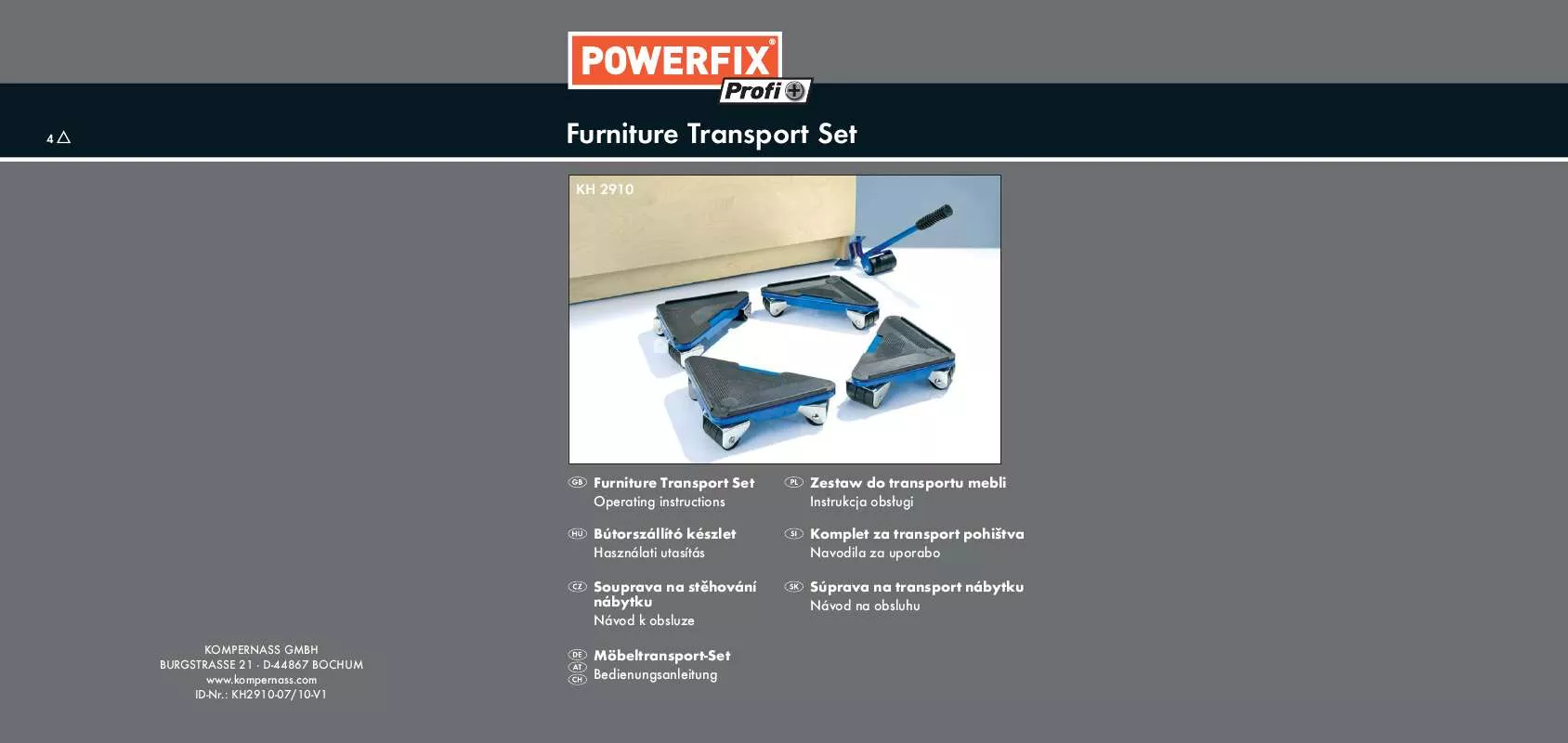 Mode d'emploi POWERFIX KH 2910