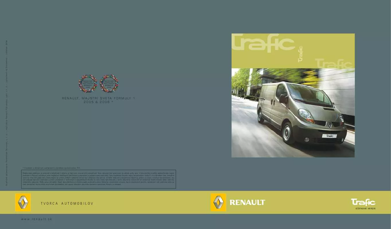 Mode d'emploi RENAULT TRAFIC