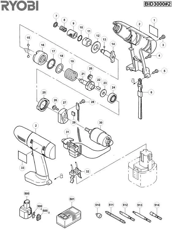 Mode d'emploi RYOBI BID3000-2